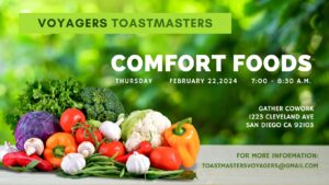 Feb 22 - Voyagers Toastmasters - Now in Hillcrest